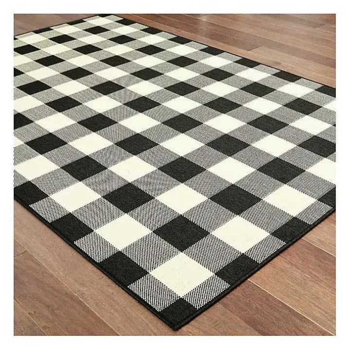 Madura Buffalo Check Outdoor Area Rug, 5x7