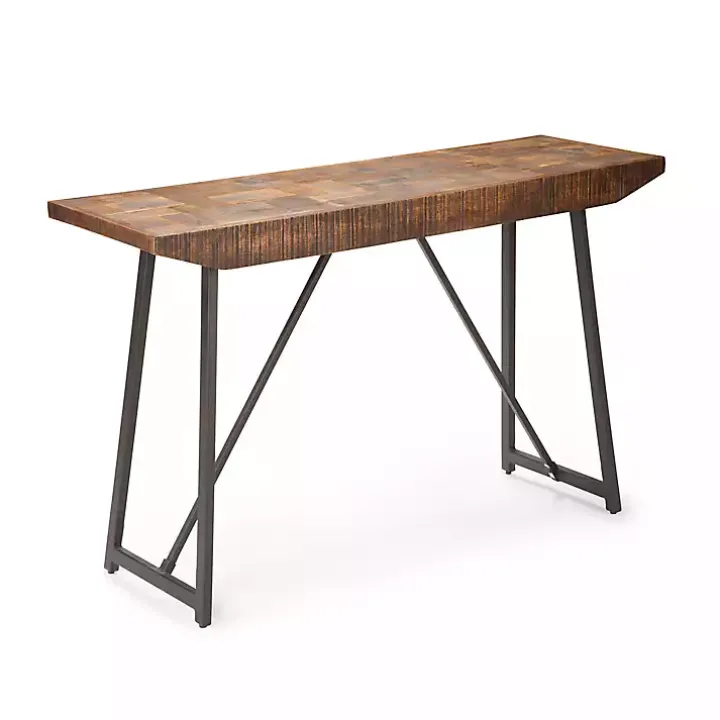 Mango Wood Willow Parquet Sofa Table