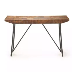 Mango Wood Willow Parquet Sofa Table