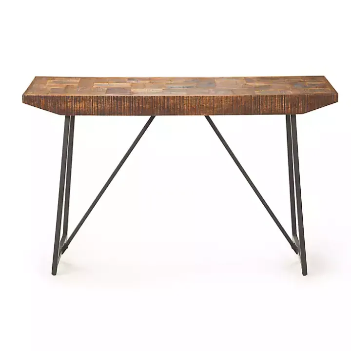 Mango Wood Willow Parquet Sofa Table
