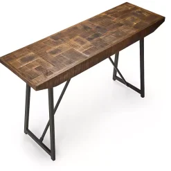 Mango Wood Willow Parquet Sofa Table