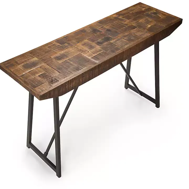 Mango Wood Willow Parquet Sofa Table