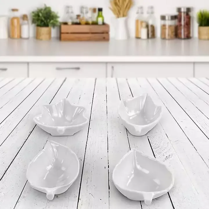 Martha Stewart Ceramic Leaf Dishes, Set of 4