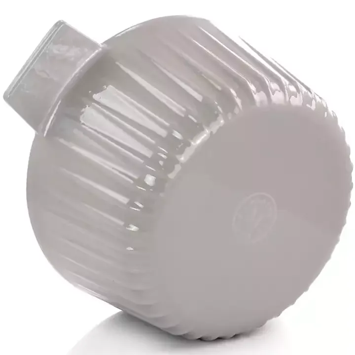 Martha Stewart Gray Ribbed 5 Quart Dutch Oven