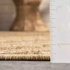 Marti Tan Banded Lines Outdoor Rug, 8x10