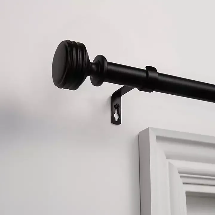 Matte Black Duke Curtain Rod, 72 in.