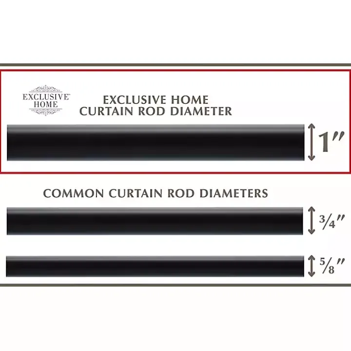 Matte Black Duke Curtain Rod, 120 in.