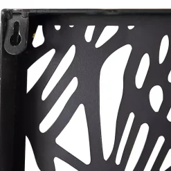 Matte Black Metal Tree Frame Wall Plaque