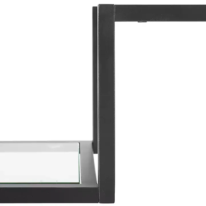 Matte Black Multi Level Console Table