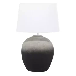 Matte Black Ombre Textured Table Lamp, 23 in.