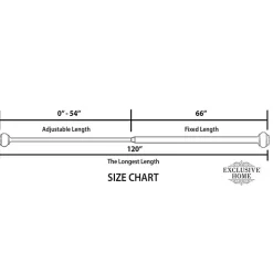 Matte Silver Duke Curtain Rod, 120 in.