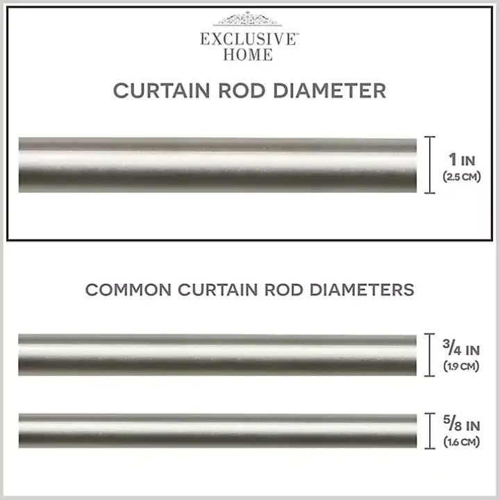 Matte Silver Modern Twist Curtain Rod, 120 in.