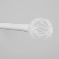 Matte White Open Sphere Curtain Rod, 72 in.