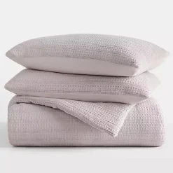 Mauve Waffle Ultra-Soft 3-pc. King Comforter Set