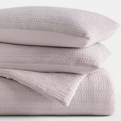 Mauve Waffle Ultra-Soft 3-pc. Queen Comforter Set