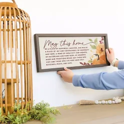 May This Home Harvest Framed Wall Plaque