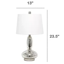 Mercury Glass Curvy Table Lamp