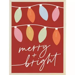Merry and Bright Lights Wall Plaque