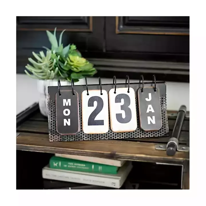 Metal Flip Calendar