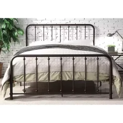 Metal Slat Bronze Queen Platform Bed