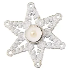 Metal Snowflake Tealight Candle Holders, Set of 3