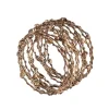 Metallic Silver Wire Napkin Rings, Set of 4