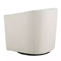 Metro Club Natural Swivel Chair with Nailhead Trim