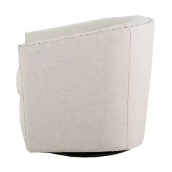 Metro Club Natural Swivel Chair with Nailhead Trim