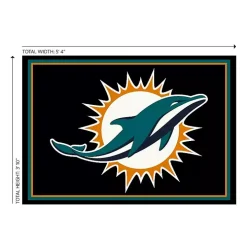 Miami Dolphins Area Rug, 4x6