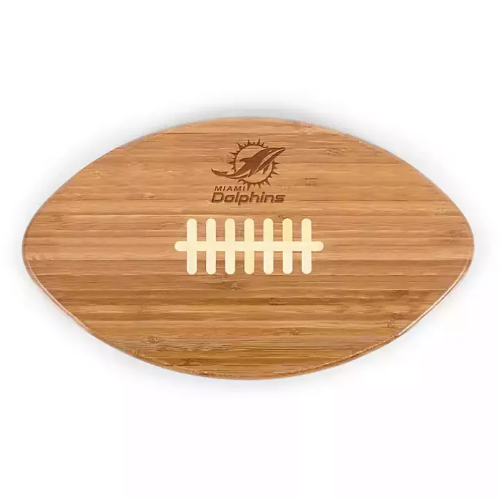 Miami Dolphins Bamboo Football Cutting Board