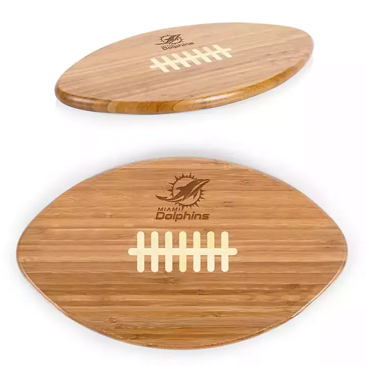 Miami Dolphins Bamboo Football Cutting Board