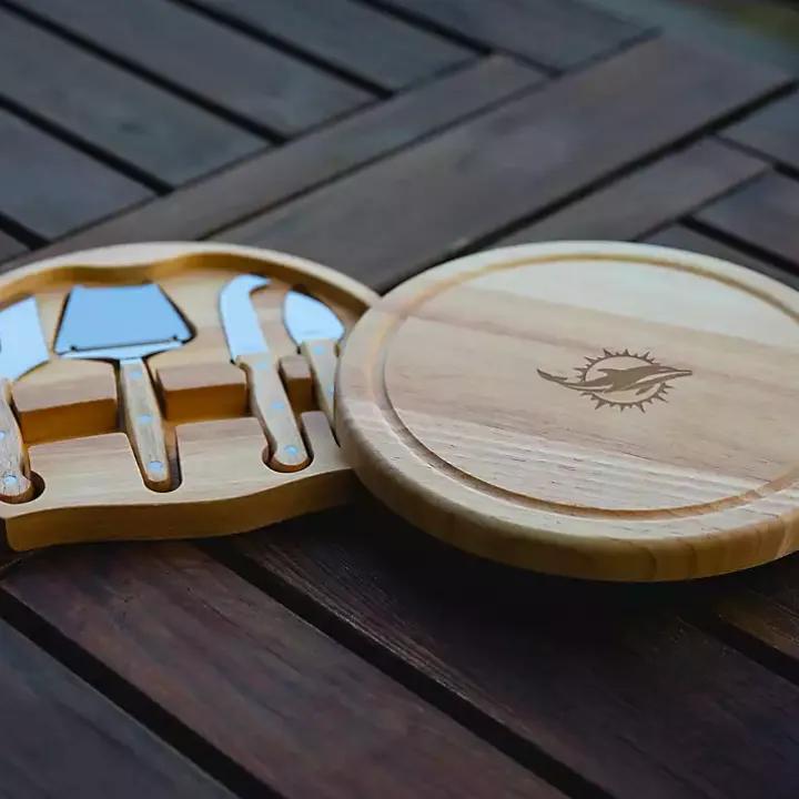 Miami Dolphins Cheese Board and Tool Set