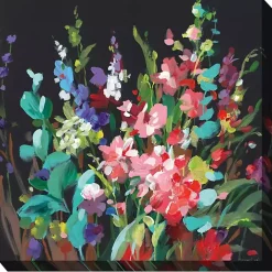 Midnight Floral Outdoor Canvas Art Print
