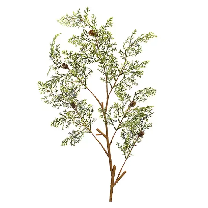 Mini Pinecone Cedar Branch Stems
