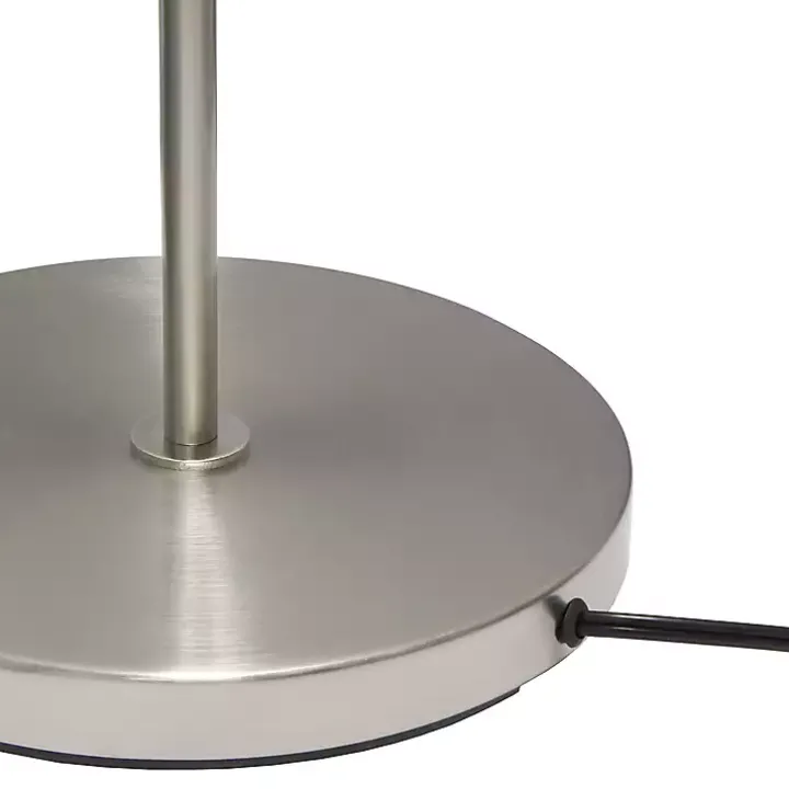 Minimal Brushed Nickel Stem Floor Lamp