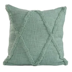 Misty Jade Tufted Diamond Pillow, 18 in.