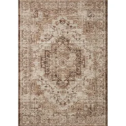 Mocha and Cream Sorrento Area Rug, 5x7