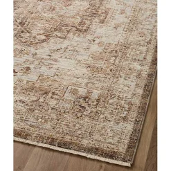Mocha and Cream Sorrento Area Rug, 5x7