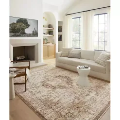 Mocha and Cream Sorrento Area Rug, 7x10