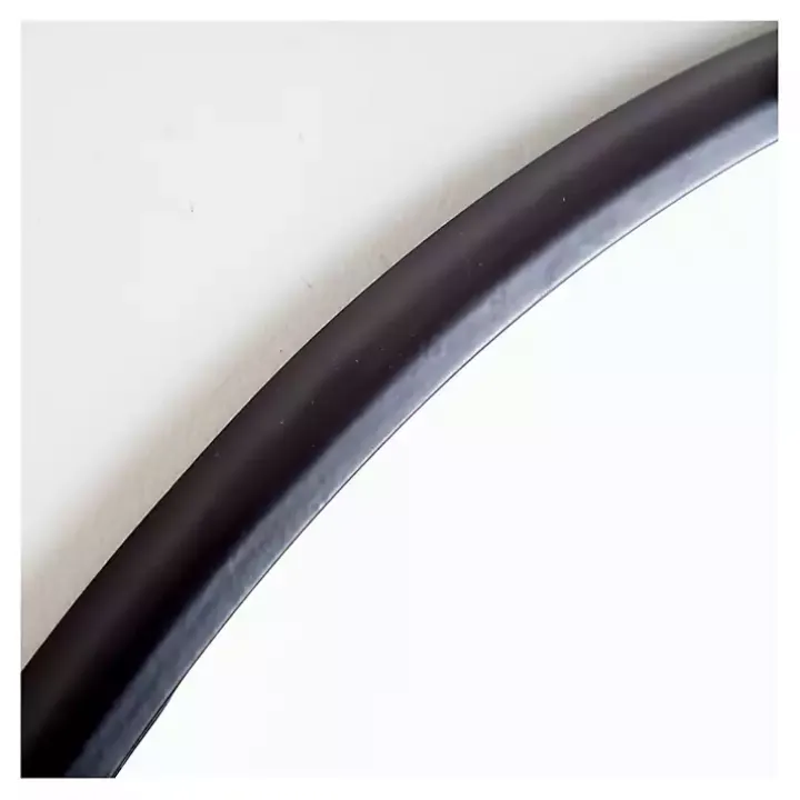Modern Black Metal Round Wall Mirror