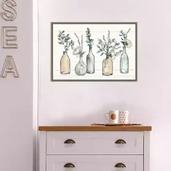 Modern Farmhouse Floral Framed Canvas Art Print