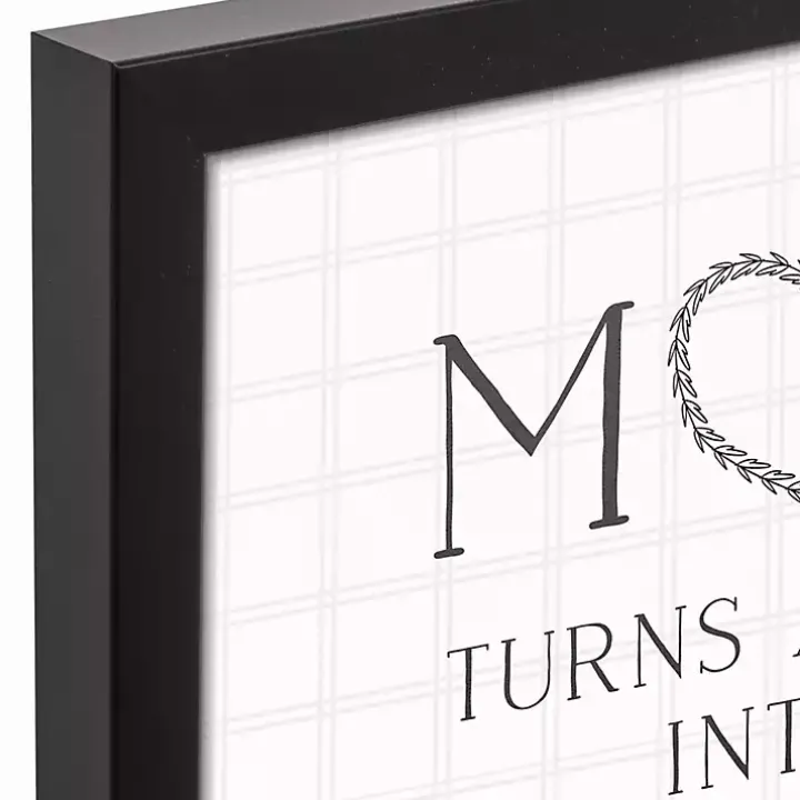Mom Turns a House into a Home Framed Canvas Print