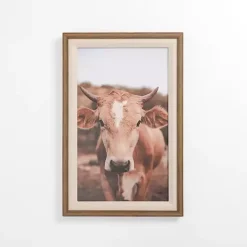 Moove Over Framed Canvas Art Print