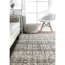 Moroccan Tassel Area Rug, 5x8