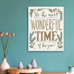 Most Wonderful Time of the Year Pine Canvas Print