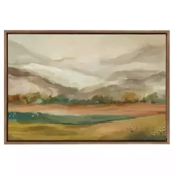 Mountainscape Framed Canvas Art Print
