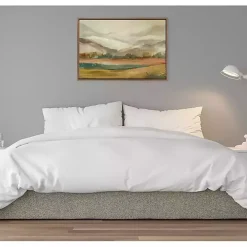 Mountainscape Framed Canvas Art Print