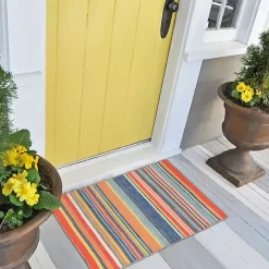 Multi Dhurri Stripe Indoor/Outdoor Scatter Rug
