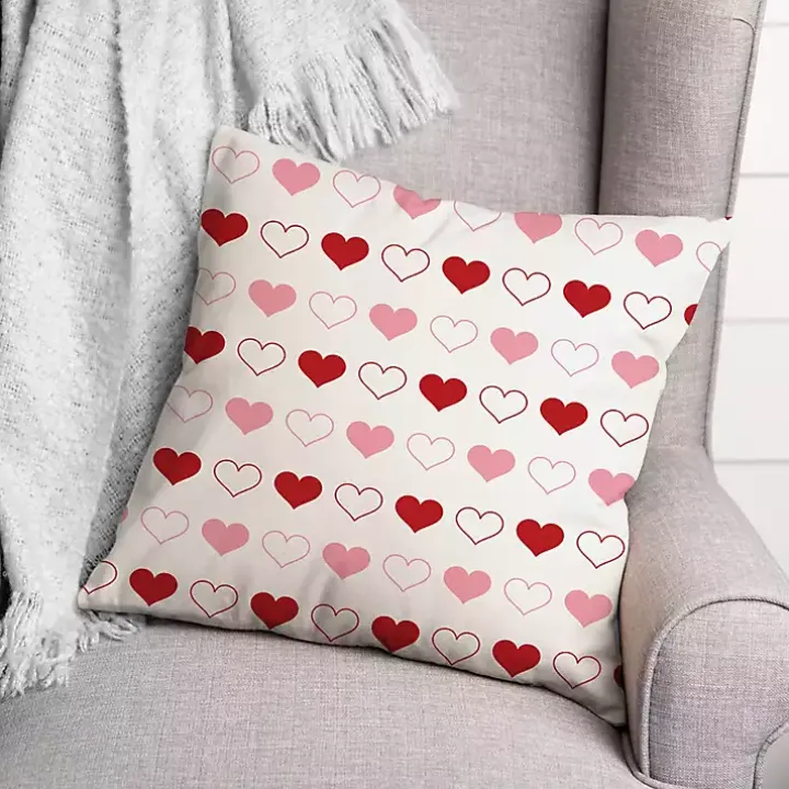 Multi Heart Valentine Pillow