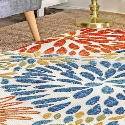 Multicolor Burst Indoor/Outdoor Area Rug, 8x10